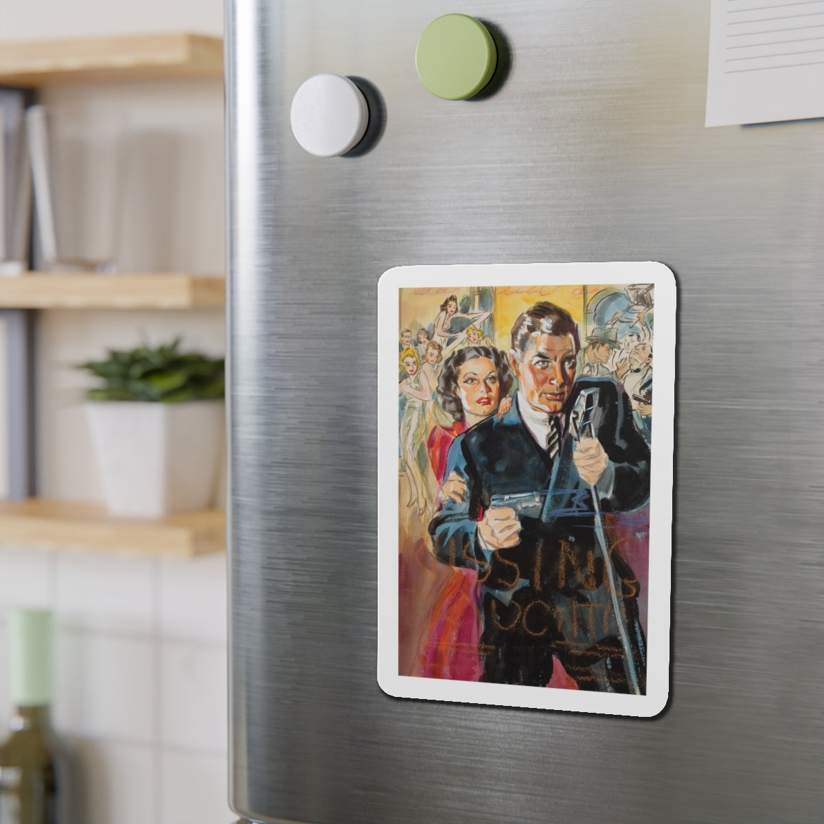 Movie poster preliminary art (Magazine Illustration) Refrigerator Magnet-The Sticker Space