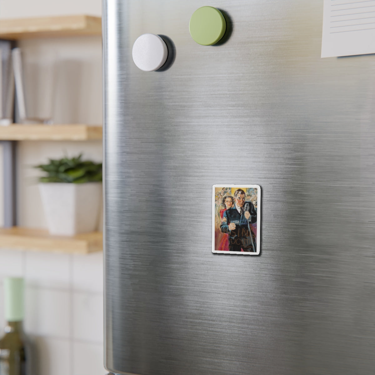 Movie poster preliminary art (Magazine Illustration) Refrigerator Magnet-The Sticker Space