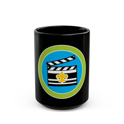 Moviemaking (Boy Scout Merit Badge) Black Coffee Mug-15oz-The Sticker Space