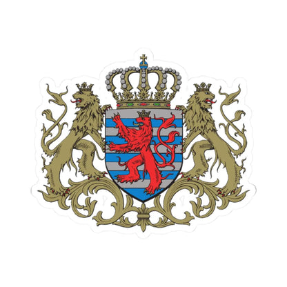 Moyennes armoiries du Grand-Duché de Luxembourg (Luxembourg) (Coat of Arms) STICKER Vinyl Kiss-Cut Decal 2 Inch White - The Sticker Space