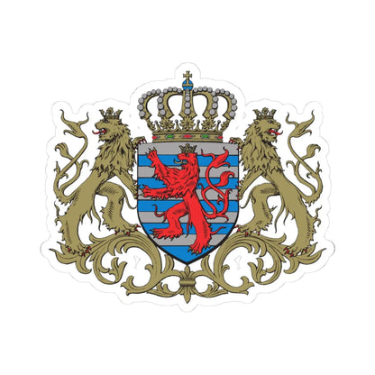 Moyennes armoiries du Grand-Duché de Luxembourg (Luxembourg) (Coat of Arms) STICKER Vinyl Kiss-Cut Decal 3 Inch White - The Sticker Space