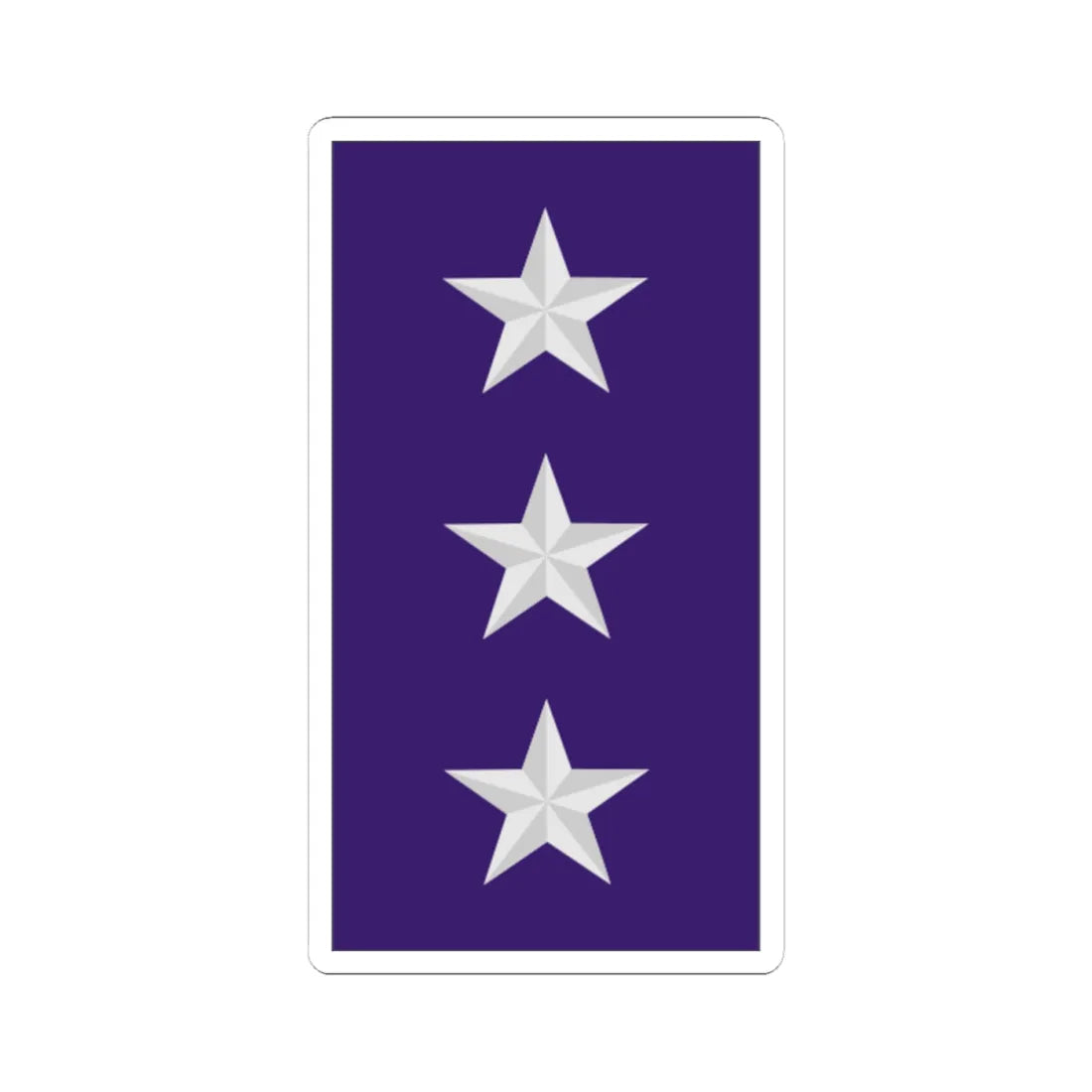 Mozambique AirForce OF 8 (Mozambique) (Military Rank) STICKER Vinyl Kiss-Cut Decal 4 Inch White - The Sticker Space