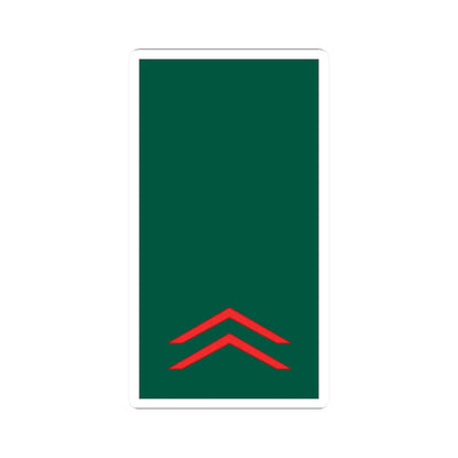 Mozambique Army OR 3 (Mozambique) (Military Rank) STICKER Vinyl Kiss-Cut Decal 2 Inch White - The Sticker Space