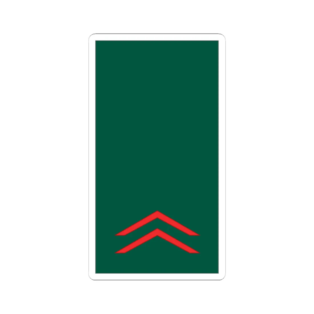 Mozambique Army OR 3 (Mozambique) (Military Rank) STICKER Vinyl Kiss-Cut Decal 4 Inch White - The Sticker Space