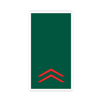 Mozambique Army OR 3 (Mozambique) (Military Rank) STICKER Vinyl Kiss-Cut Decal 4 Inch White - The Sticker Space