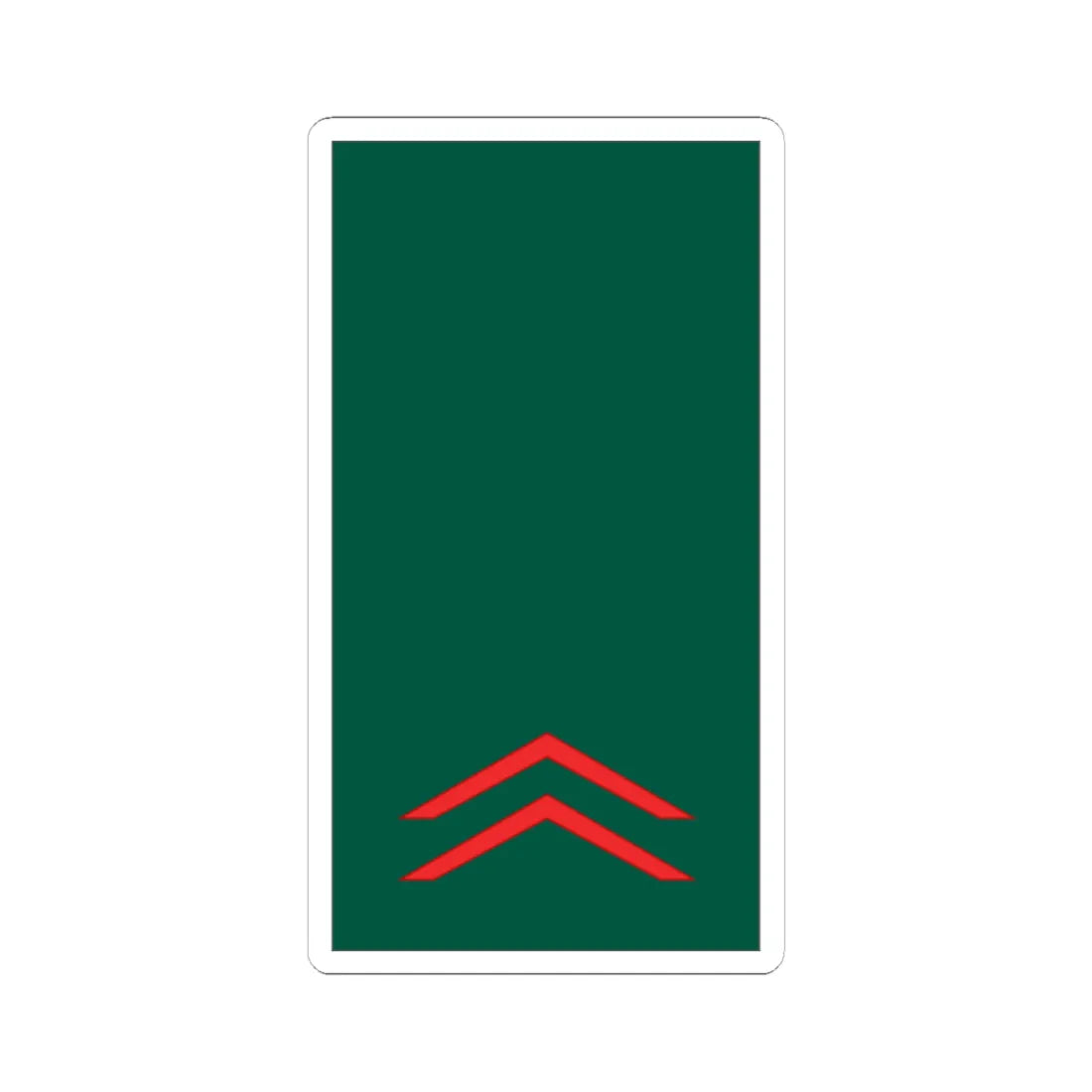 Mozambique Army OR 3 (Mozambique) (Military Rank) STICKER Vinyl Kiss-Cut Decal 6 Inch White - The Sticker Space