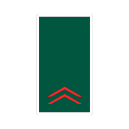 Mozambique Army OR 3 (Mozambique) (Military Rank) STICKER Vinyl Kiss-Cut Decal 6 Inch White - The Sticker Space