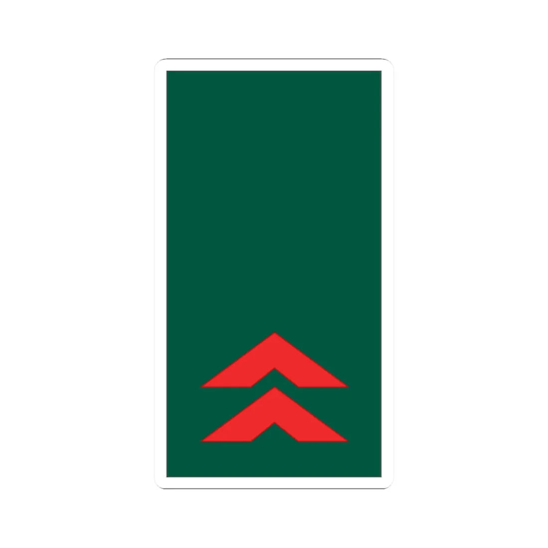 Mozambique Army OR 5 (Mozambique) (Military Rank) STICKER Vinyl Kiss-Cut Decal 2 Inch White - The Sticker Space