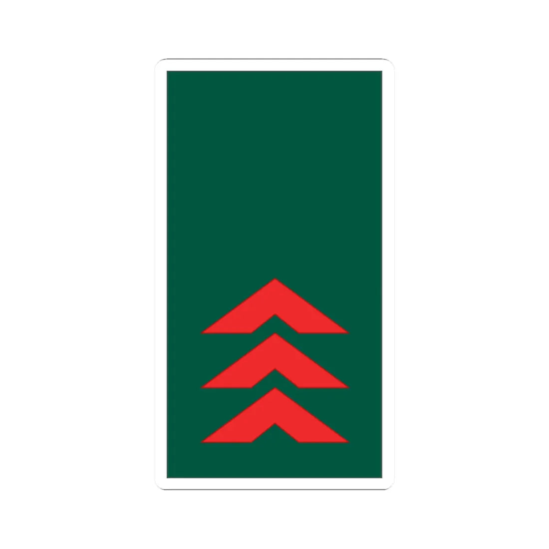 Mozambique Army OR 6 (Mozambique) (Military Rank) STICKER Vinyl Kiss-Cut Decal 2 Inch White - The Sticker Space