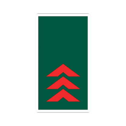 Mozambique Army OR 6 (Mozambique) (Military Rank) STICKER Vinyl Kiss-Cut Decal 2 Inch White - The Sticker Space