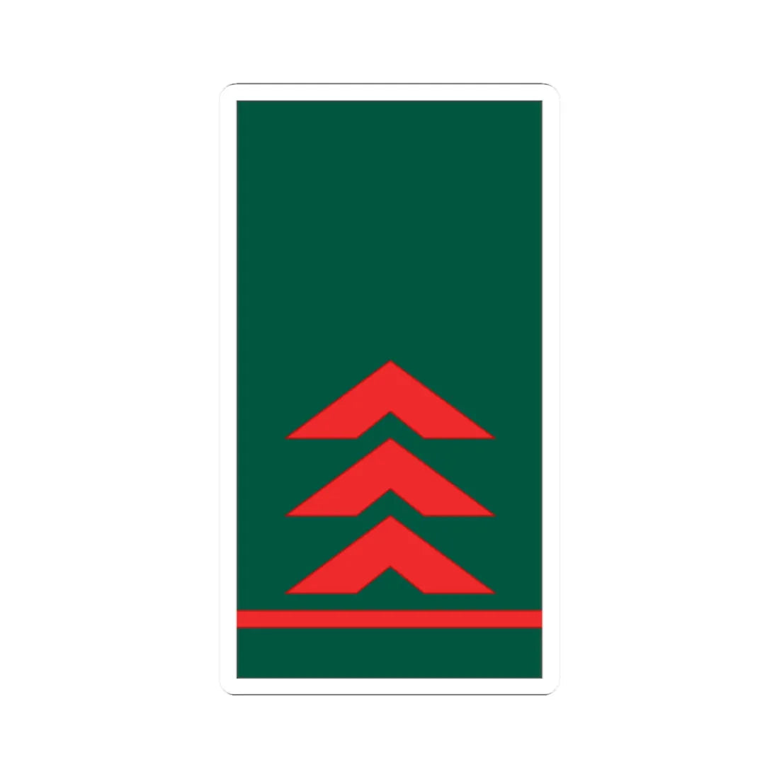 Mozambique Army OR 7 (Mozambique) (Military Rank) STICKER Vinyl Kiss-Cut Decal 2 Inch White - The Sticker Space