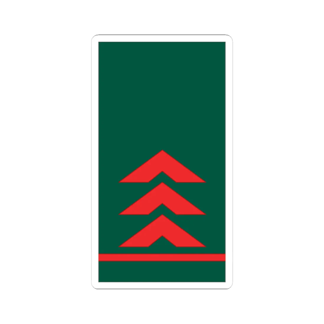 Mozambique Army OR 7 (Mozambique) (Military Rank) STICKER Vinyl Kiss-Cut Decal 3 Inch White - The Sticker Space