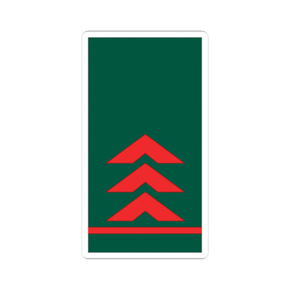 Mozambique Army OR 7 (Mozambique) (Military Rank) STICKER Vinyl Kiss-Cut Decal 3 Inch White - The Sticker Space