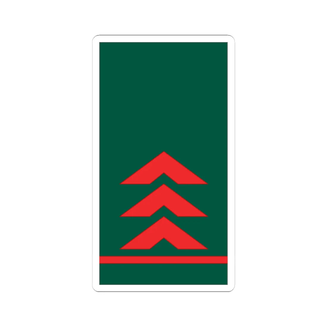 Mozambique Army OR 7 (Mozambique) (Military Rank) STICKER Vinyl Kiss-Cut Decal 4 Inch White - The Sticker Space