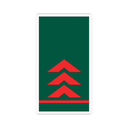 Mozambique Army OR 7 (Mozambique) (Military Rank) STICKER Vinyl Kiss-Cut Decal 4 Inch White - The Sticker Space