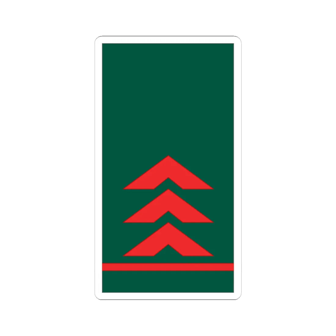 Mozambique Army OR 7 (Mozambique) (Military Rank) STICKER Vinyl Kiss-Cut Decal 6 Inch White - The Sticker Space