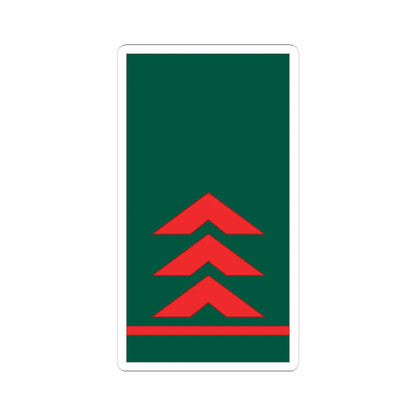 Mozambique Army OR 7 (Mozambique) (Military Rank) STICKER Vinyl Kiss-Cut Decal 6 Inch White - The Sticker Space