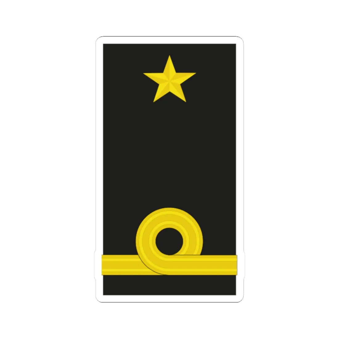 Mozambique Navy OF 3 (Mozambique) (Military Rank) STICKER Vinyl Kiss-Cut Decal 3 Inch White - The Sticker Space