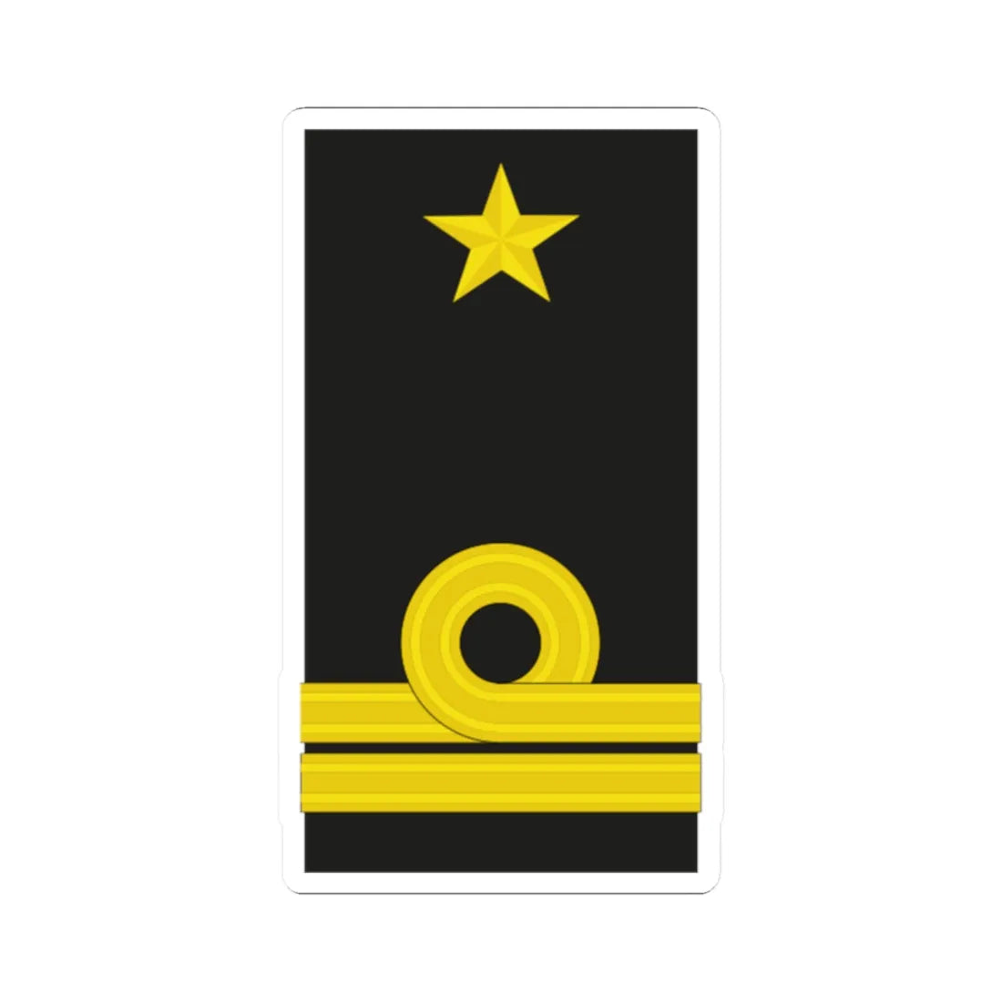 Mozambique Navy OF 4 (Mozambique) (Military Rank) STICKER Vinyl Kiss-Cut Decal 2 Inch White - The Sticker Space