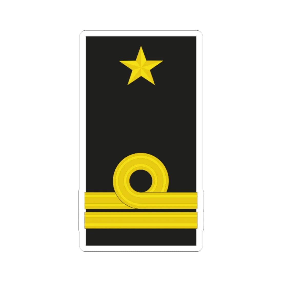 Mozambique Navy OF 4 (Mozambique) (Military Rank) STICKER Vinyl Kiss-Cut Decal 4 Inch White - The Sticker Space