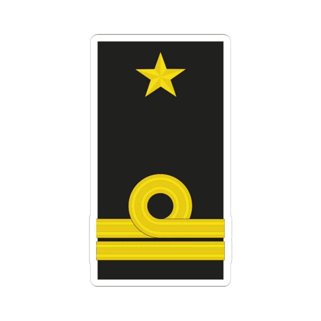 Mozambique Navy OF 4 (Mozambique) (Military Rank) STICKER Vinyl Kiss-Cut Decal 6 Inch White - The Sticker Space