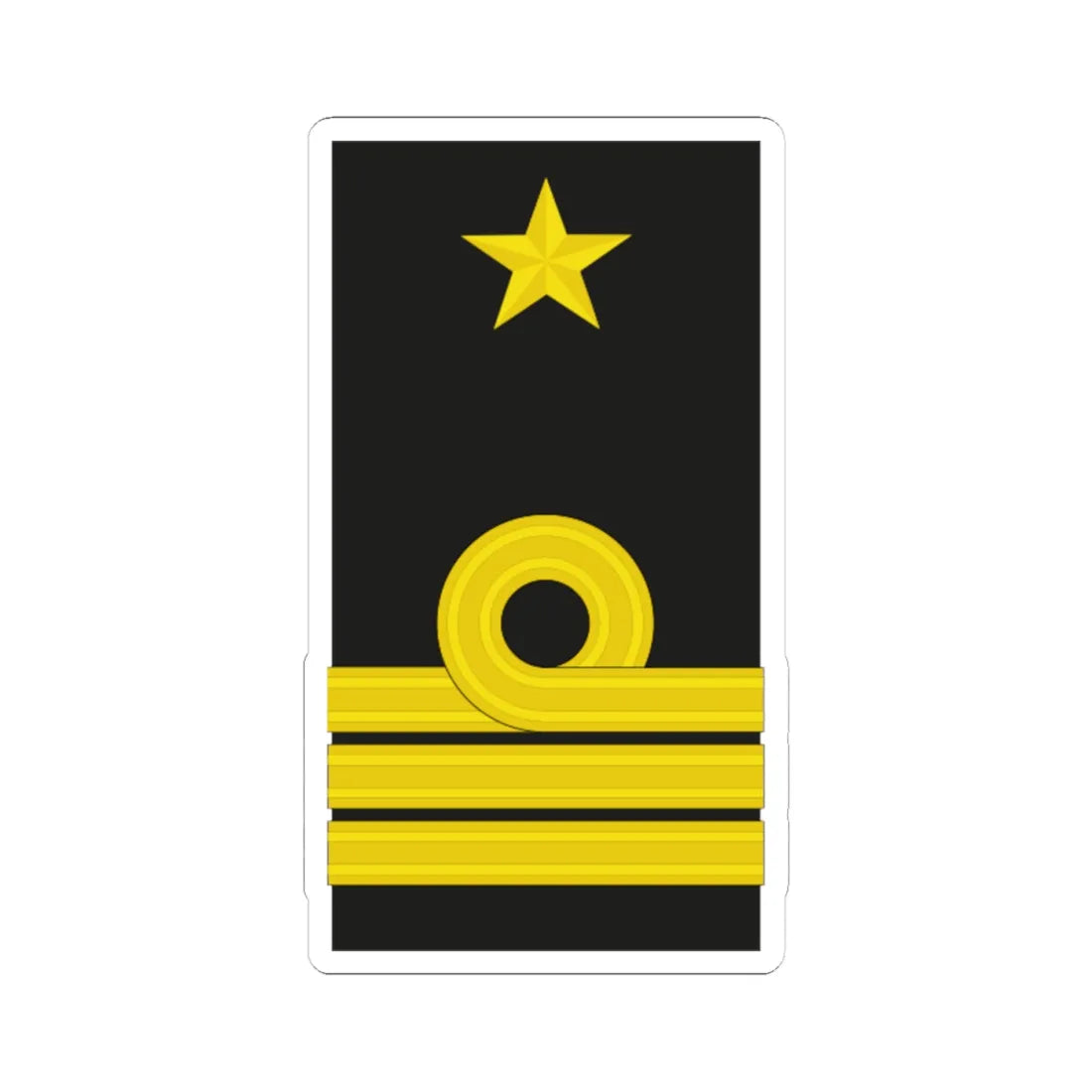 Mozambique Navy OF 5 (Mozambique) (Military Rank) STICKER Vinyl Kiss-Cut Decal 4 Inch White - The Sticker Space