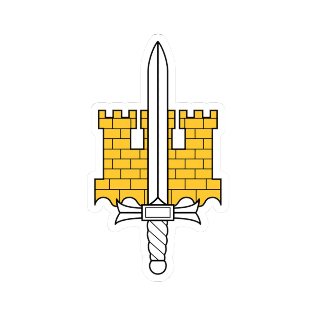 MpKK joukko-osastotunnus (Finland) (Coat of Arms) STICKER Vinyl Kiss-Cut Decal 2 Inch White - The Sticker Space