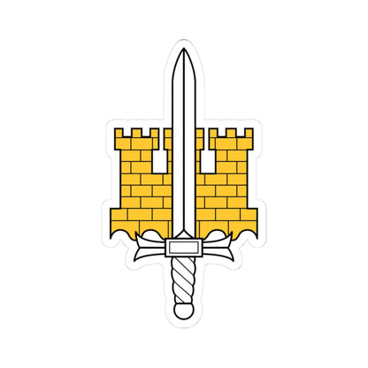 MpKK joukko-osastotunnus (Finland) (Coat of Arms) STICKER Vinyl Kiss-Cut Decal 3 Inch White - The Sticker Space