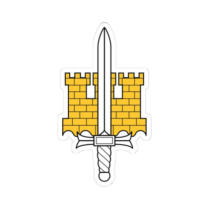 MpKK joukko-osastotunnus (Finland) (Coat of Arms) STICKER Vinyl Kiss-Cut Decal 4 Inch White - The Sticker Space