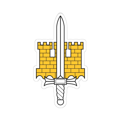 MpKK joukko-osastotunnus (Finland) (Coat of Arms) STICKER Vinyl Kiss-Cut Decal 6 Inch White - The Sticker Space