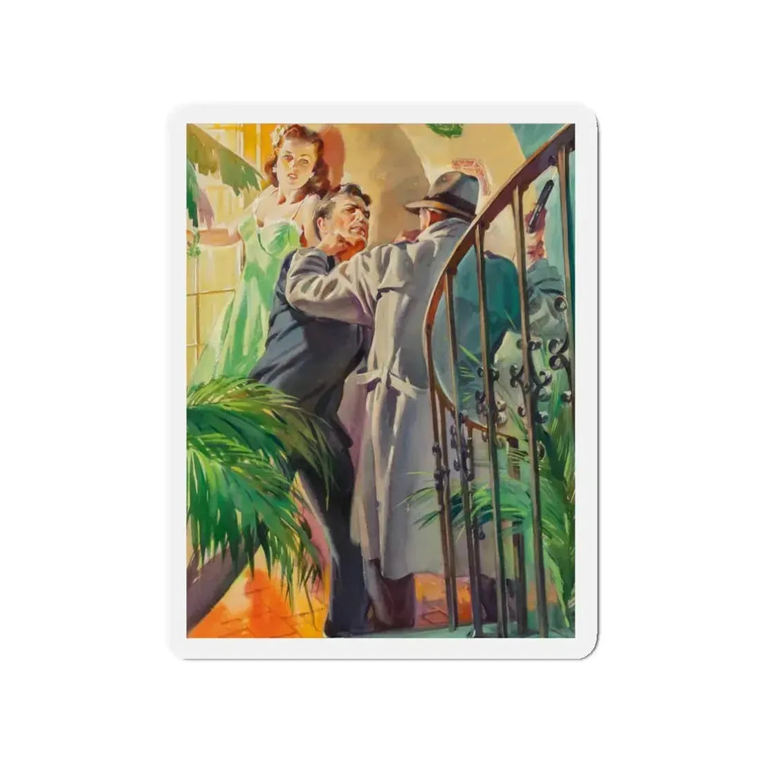 Mr. Angel Comes (Magazine Illustration) Refrigerator Magnet 3 Inch - The Sticker Space