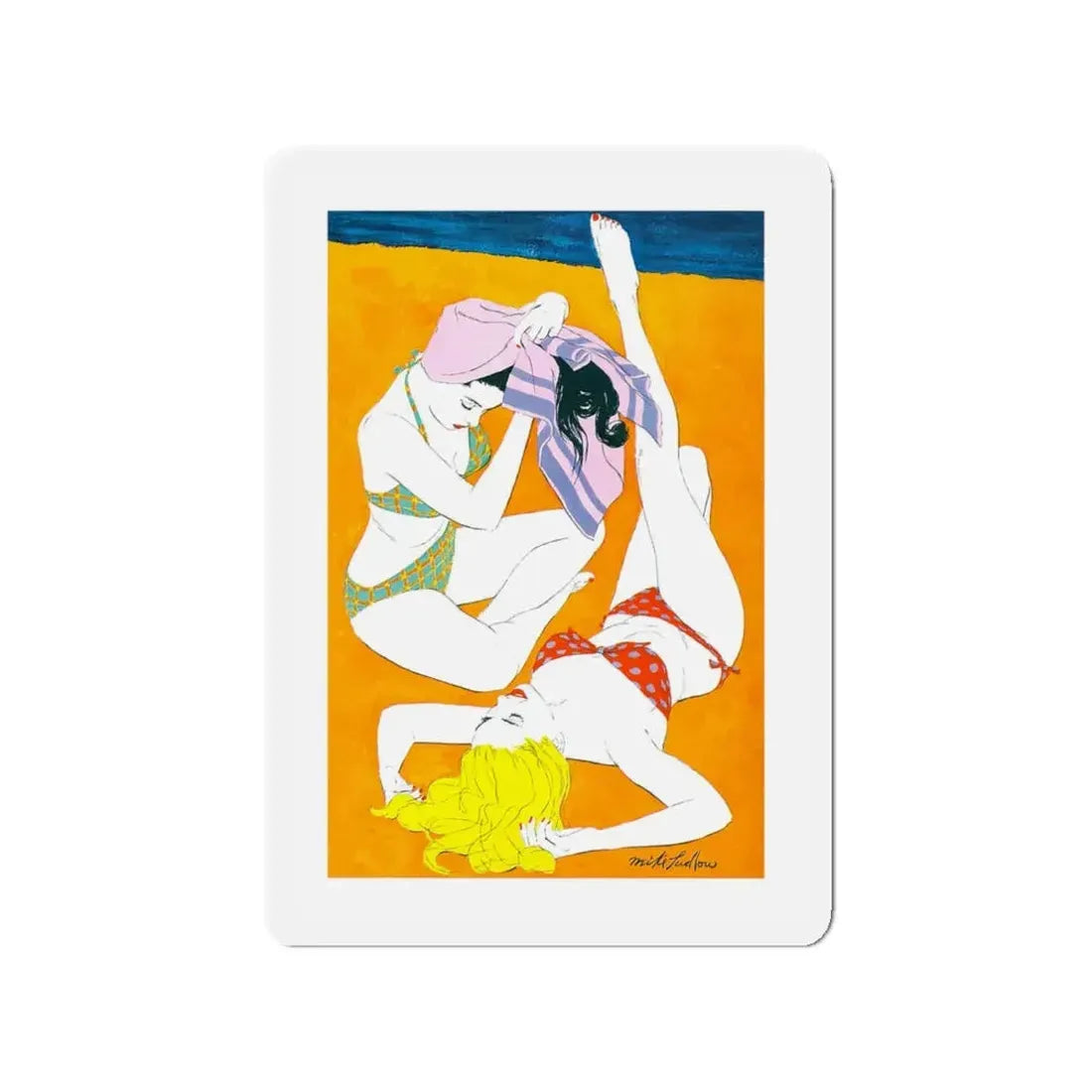 Mr Barnes is just like anybody else, Except he has more money and more hands! 1955 (Magazine Illustration) Refrigerator Magnet 3 Inch - The Sticker Space