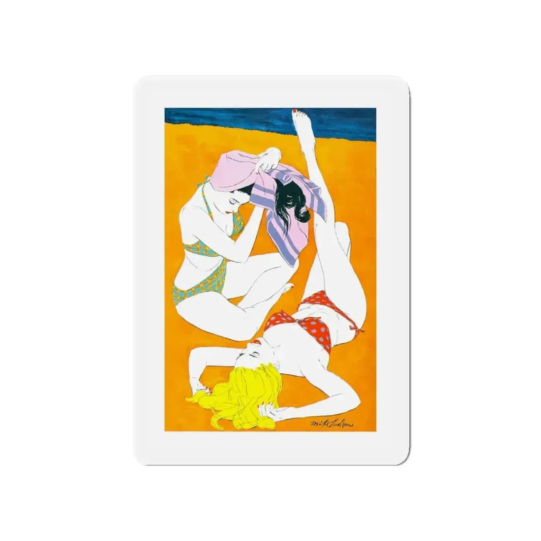 Mr Barnes is just like anybody else, Except he has more money and more hands! 1955 (Magazine Illustration) Refrigerator Magnet - The Sticker Space