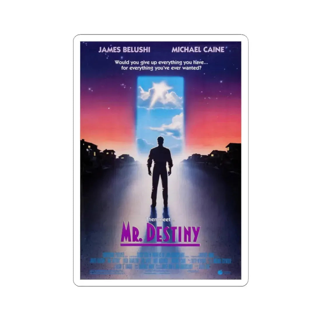 Mr Destiny 1990 Movie Poster - STICKER Vinyl Kiss-Cut Decal 2 Inch White - The Sticker Space