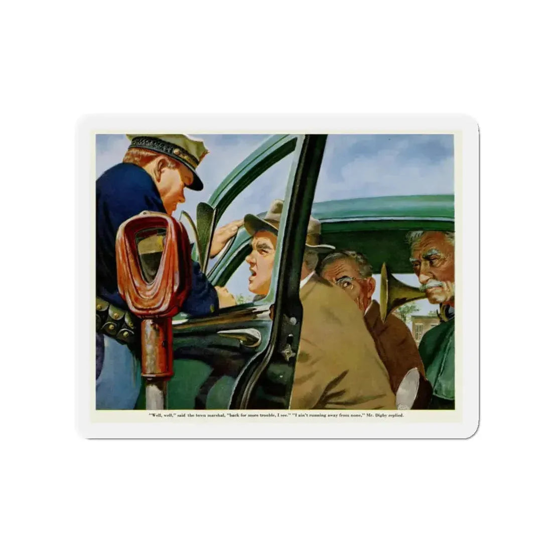 Mr. Digby's Swindle Sheet, 1954 (Magazine Illustration) Refrigerator Magnet 3 Inch - The Sticker Space