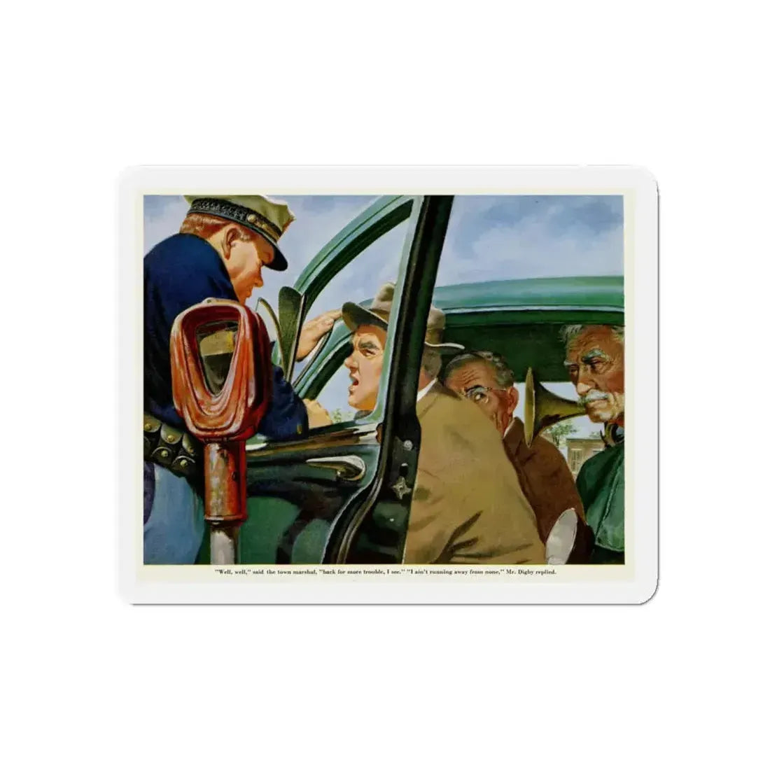 Mr. Digby's Swindle Sheet, 1954 (Magazine Illustration) Refrigerator Magnet 5 Inch - The Sticker Space