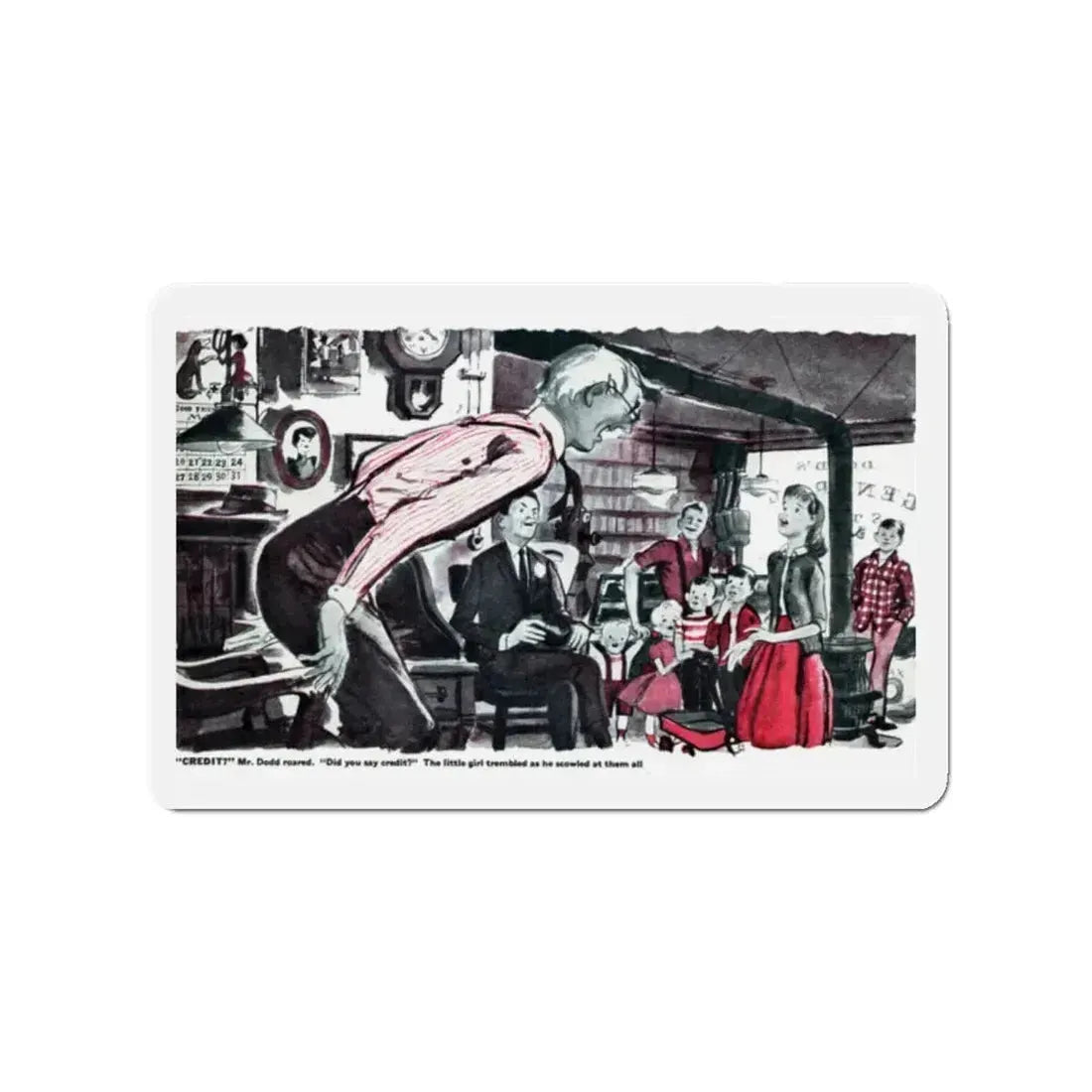 Mr. Dodd's Rainbow, This Week Magazine, March 18, 1956 (Magazine Illustration) Refrigerator Magnet 2 Inch - The Sticker Space