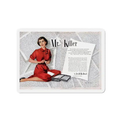 Mr. Killer, Today's Woman, January 1952 (Magazine Illustration) Refrigerator Magnet 3 Inch - The Sticker Space