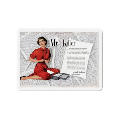 Mr. Killer, Today's Woman, January 1952 (Magazine Illustration) Refrigerator Magnet 4 Inch - The Sticker Space