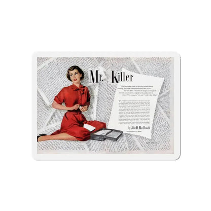 Mr. Killer, Today's Woman, January 1952 (Magazine Illustration) Refrigerator Magnet 5 Inch - The Sticker Space