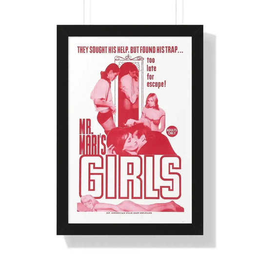 MR MARI'S GIRLS 1967 - Framed Movie Poster 16″ x 24″ Black - The Sticker Space