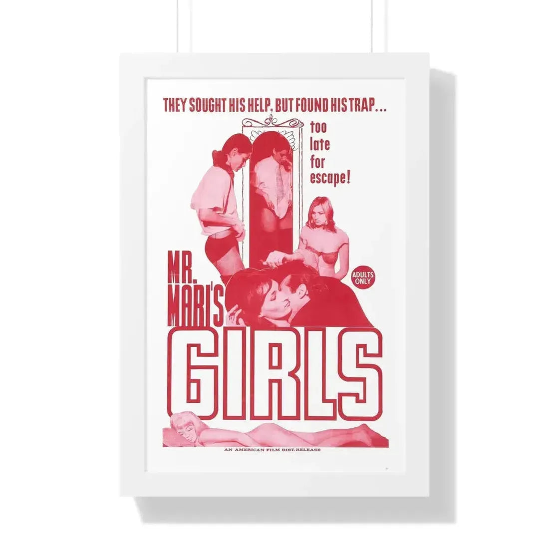 MR MARI'S GIRLS 1967 - Framed Movie Poster 16″ x 24″ White - The Sticker Space
