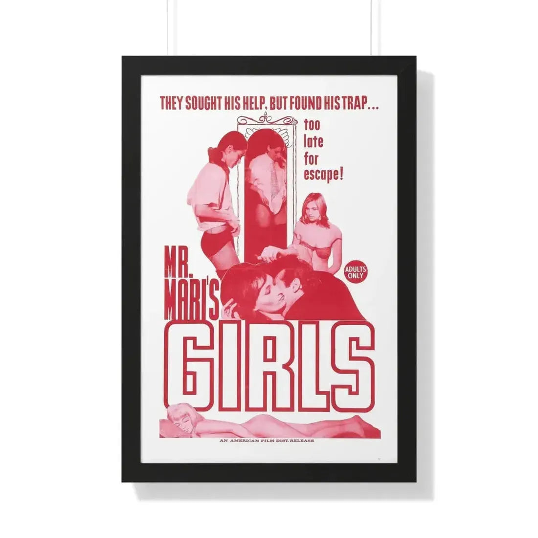 MR MARI'S GIRLS 1967 - Framed Movie Poster 20" x 30" Black - The Sticker Space