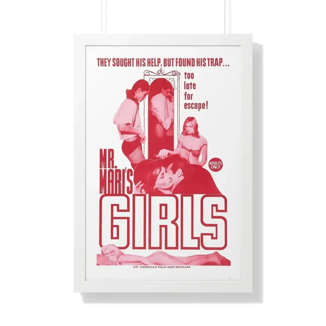 MR MARI'S GIRLS 1967 - Framed Movie Poster 20" x 30" White - The Sticker Space