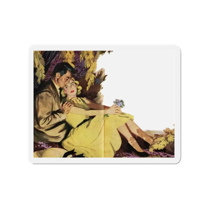 Mr. Maugham Himself (1), The Literary Guild Review, December 1954 (Magazine Illustration) Refrigerator Magnet 2 Inch - The Sticker Space