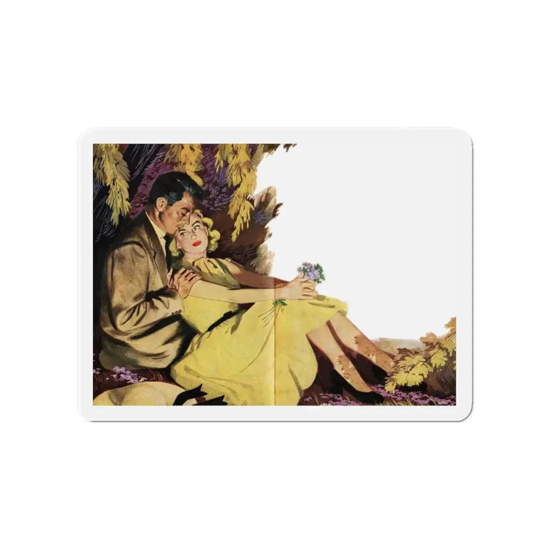 Mr. Maugham Himself (1), The Literary Guild Review, December 1954 (Magazine Illustration) Refrigerator Magnet - The Sticker Space