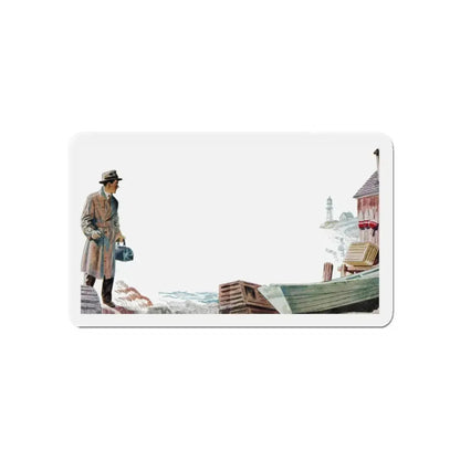 Mr. Maugham Himself (2), The Literary Guild Review, December 1954 (Magazine Illustration) Refrigerator Magnet 5 Inch - The Sticker Space