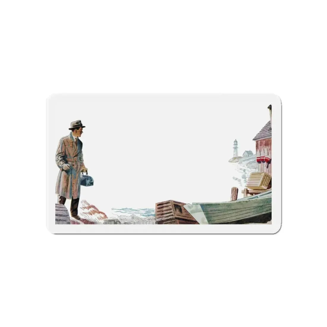 Mr. Maugham Himself (2), The Literary Guild Review, December 1954 (Magazine Illustration) Refrigerator Magnet - The Sticker Space