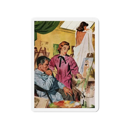 Mr. Maugham Himself (3), The Literary Guild Review, December 1954 (Magazine Illustration) Refrigerator Magnet - The Sticker Space