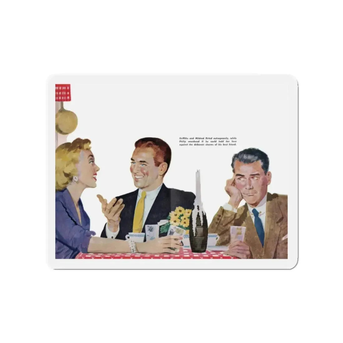 Mr. Maugham Himself (4), The Literary Guild Review, December 1954 (Magazine Illustration) Refrigerator Magnet - The Sticker Space